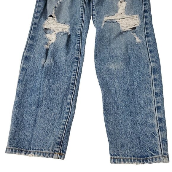 Revice Jeans Womens 26 Blue Straight Leg Distressed High‎ Rise  Button Fly - Picture 6 of 11